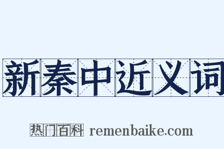 新秦中近义词是什么意思的图片